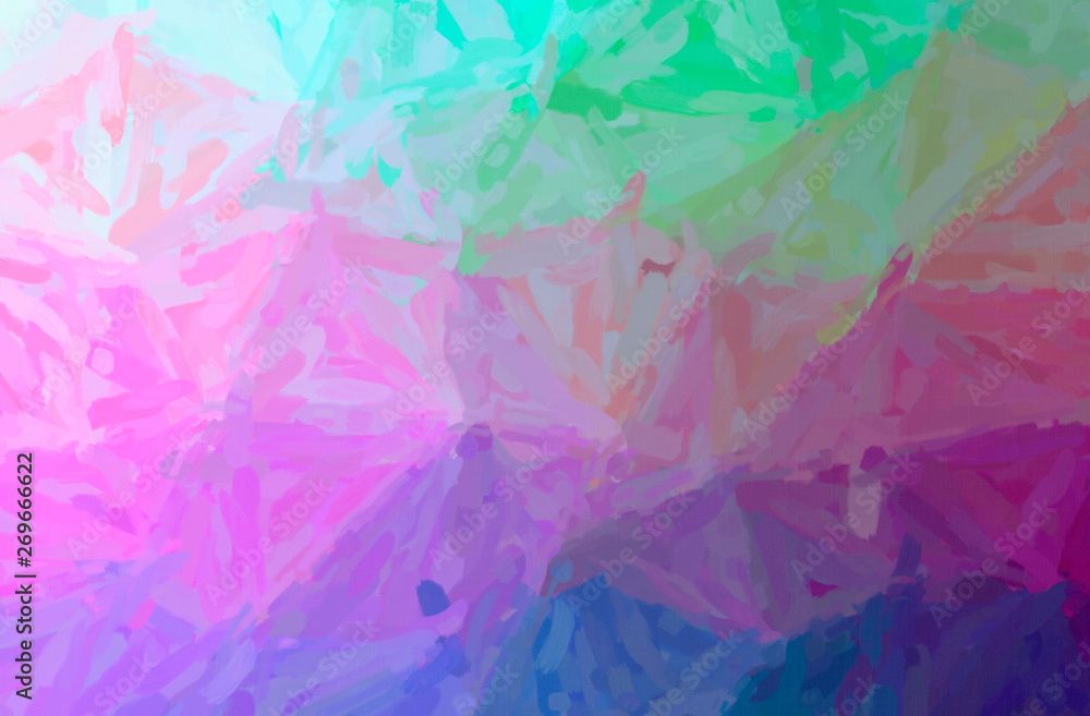 Fototapeta premium Abstract illustration of green, purple Impressionist Impasto background