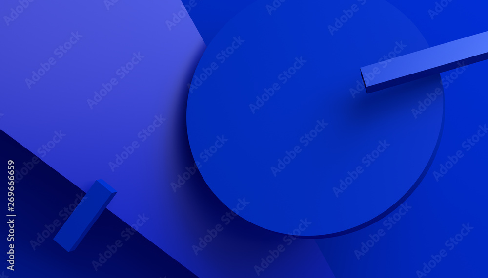Abstract 3d render, background with geometric shapes, modern graphic design