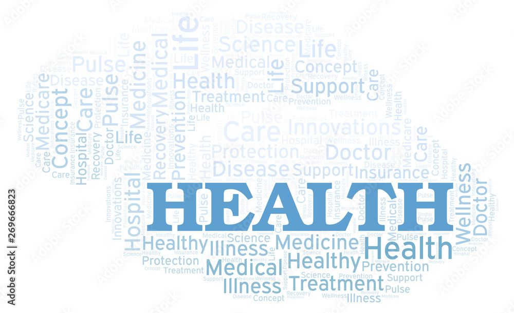 Obraz premium Health word cloud.