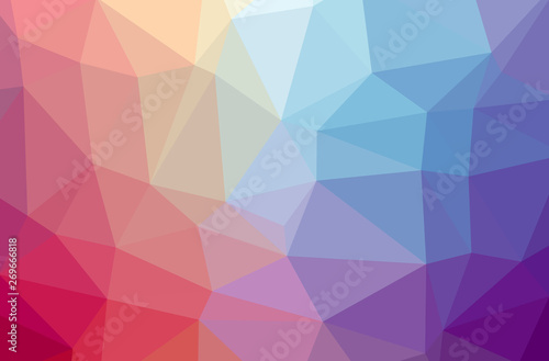 Illustration of abstract Blue  Green And Red horizontal low poly background. Beautiful polygon design pattern.
