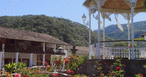 Puerto Vallarta Mexico San Sebastian mountain village pavillian. Historical character and promoted by the federal government as tourism destination. Mining town in 1605 photo