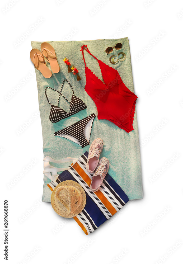 Obraz premium summer clothing and accessories series