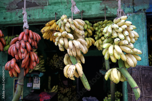 Colorful bananas on a market in Madurai, India