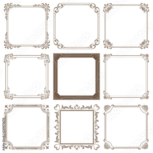 set of decorative frame