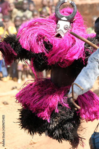 Ceremonial mask dance in Burkina Faso, Africa