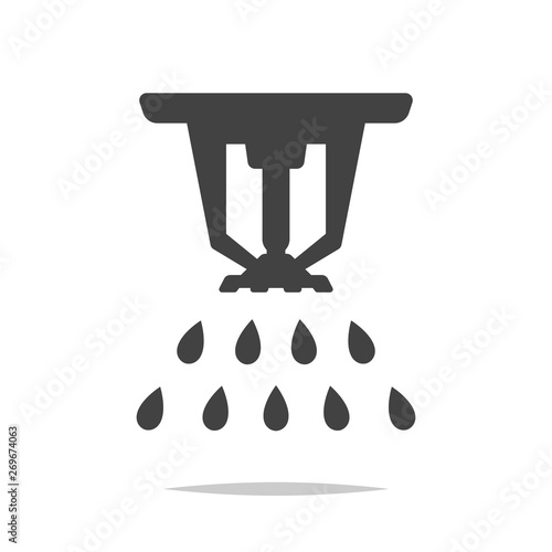 Fire sprinkler icon vector isolated