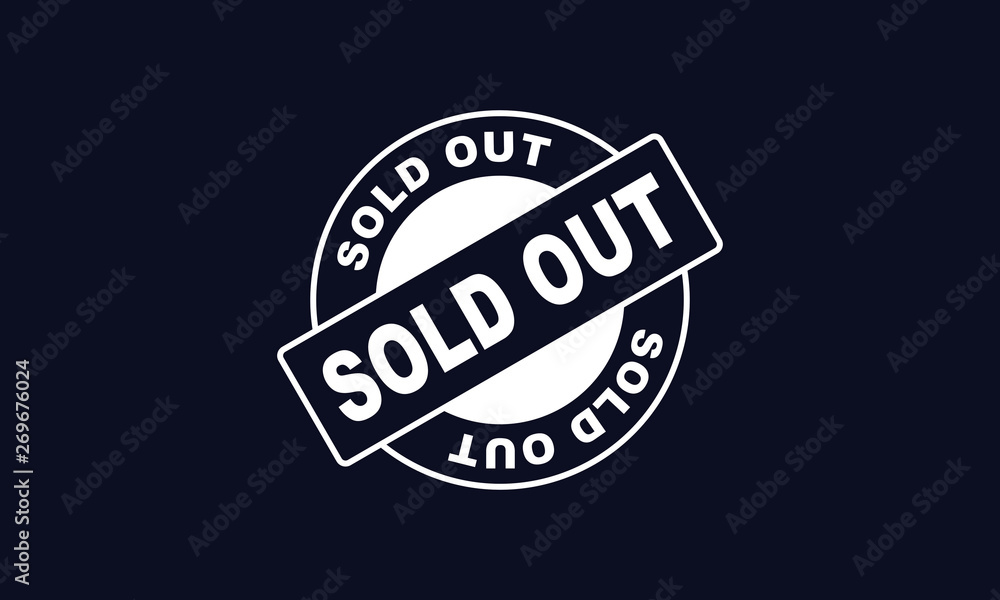 Sold out logo with the dark background