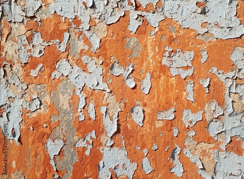 Old peeling paint, abstract background, free space for text
