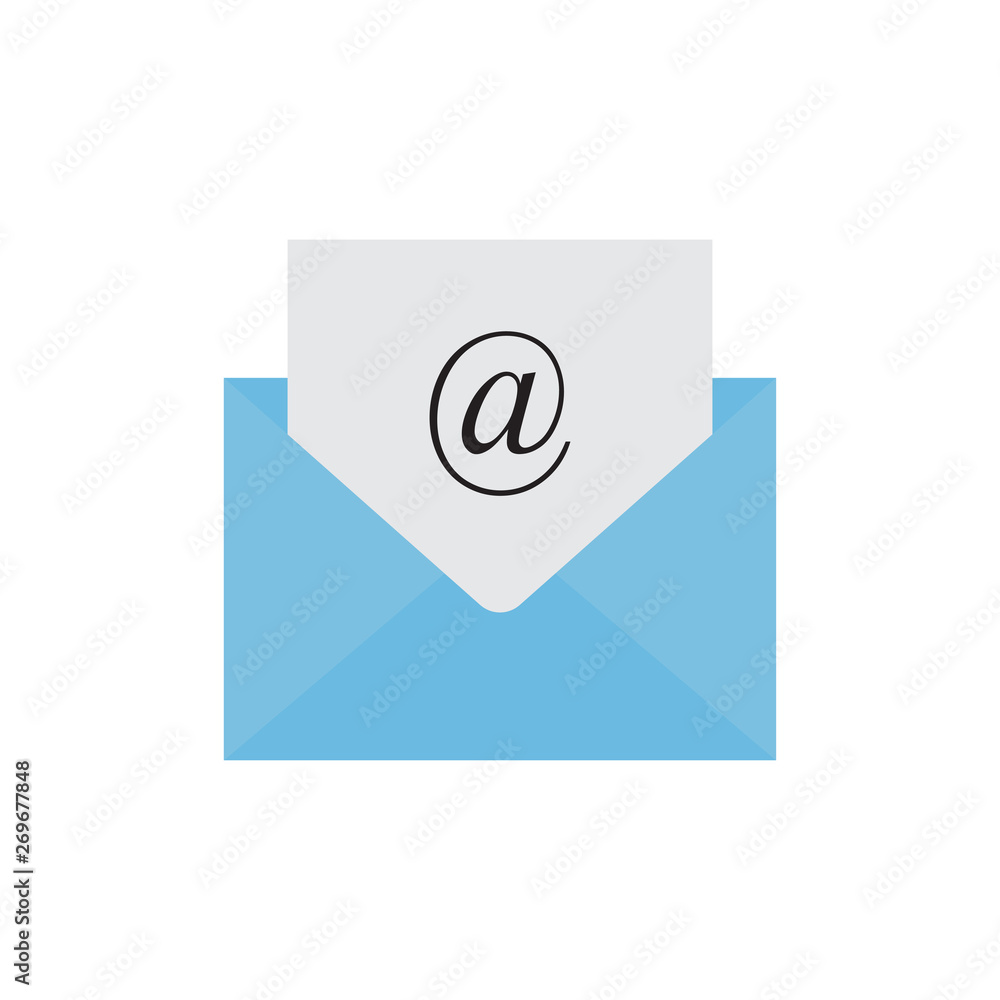 Email icon. Mail envelope icon isolated on white background. Vector illustration Email icon. Mail envelope icon isolated on white background. Vector illustration
