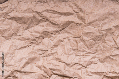 Wallpaper Mural Brown crumpled craft paper texture, background Torontodigital.ca