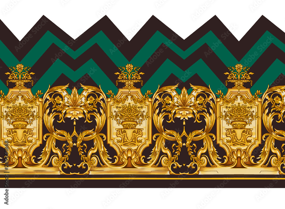 Textile Baroque Pattern Textile Baroque Pattern