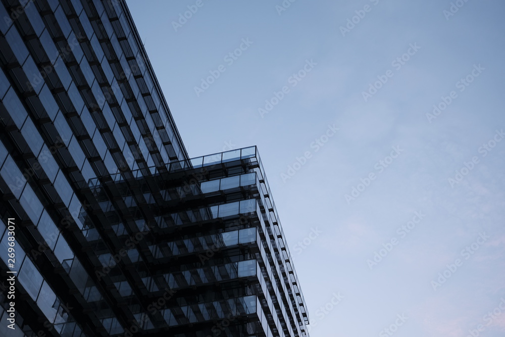Naklejka premium Glas Architektur Bauwerk Hochhaus