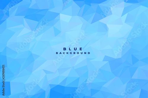 blue low poly empty background