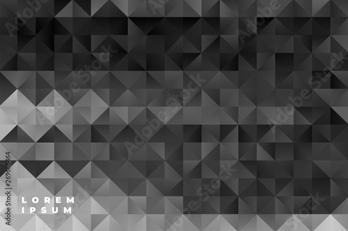 abstract triangles pattern black background © starlineart