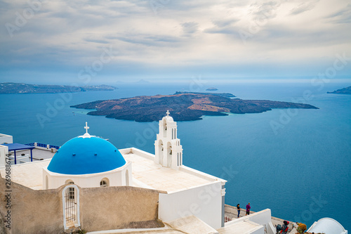 Church at Santorini Island in Greece, one of the most beautiful travel destinations of the world.