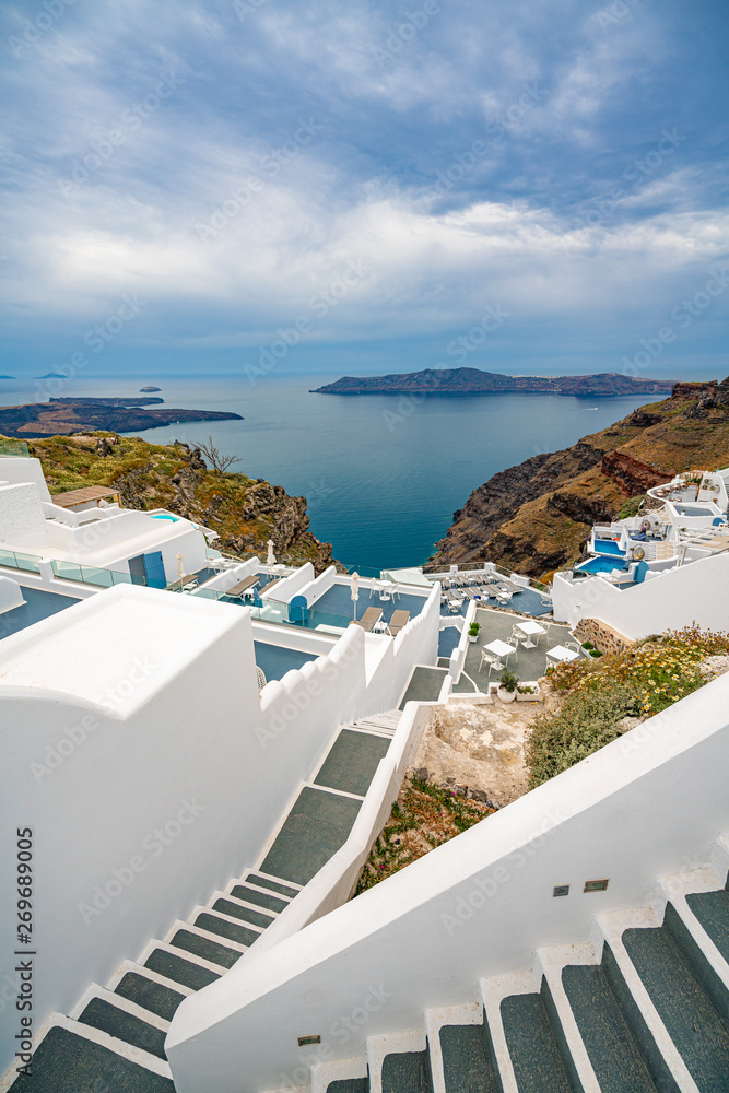 Santorini Island,  Greece, one of the most beautiful travel destinations of the world.
