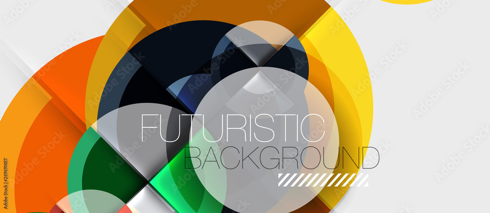 Geometric design abstract background - circles Geometric design abstract background - circles