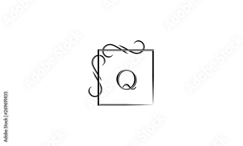 Simple and elegant monogram design template with letter. Vector illustration. 