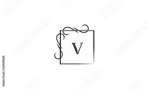 Simple and elegant monogram design template with letter. Vector illustration. 