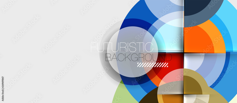 Obraz premium Circular geometrical design template