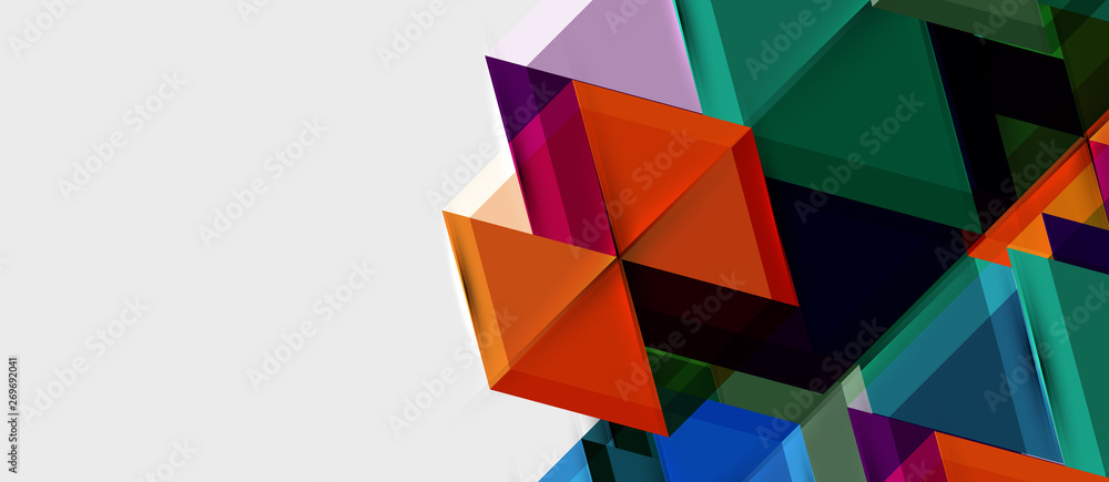 Geometric triangle and hexagon abstract background, vector illustration Geometric triangle and hexagon abstract background, vector illustration