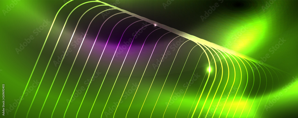 Shiny glowing design background, neon style lines, technology concept, vector Shiny glowing design background, neon style lines, technology concept, vector