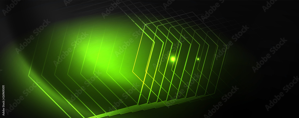 Shiny neon techno template. Neon lines background, 80s style laser rays Shiny neon techno template. Neon lines background, 80s style laser rays