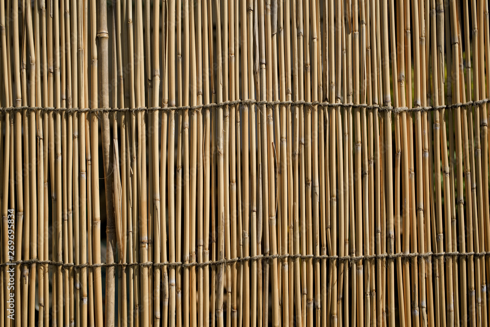 Natural material fence Natural material fence