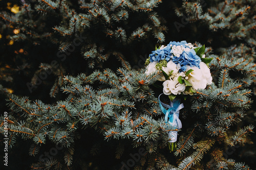 bouquet on a branch