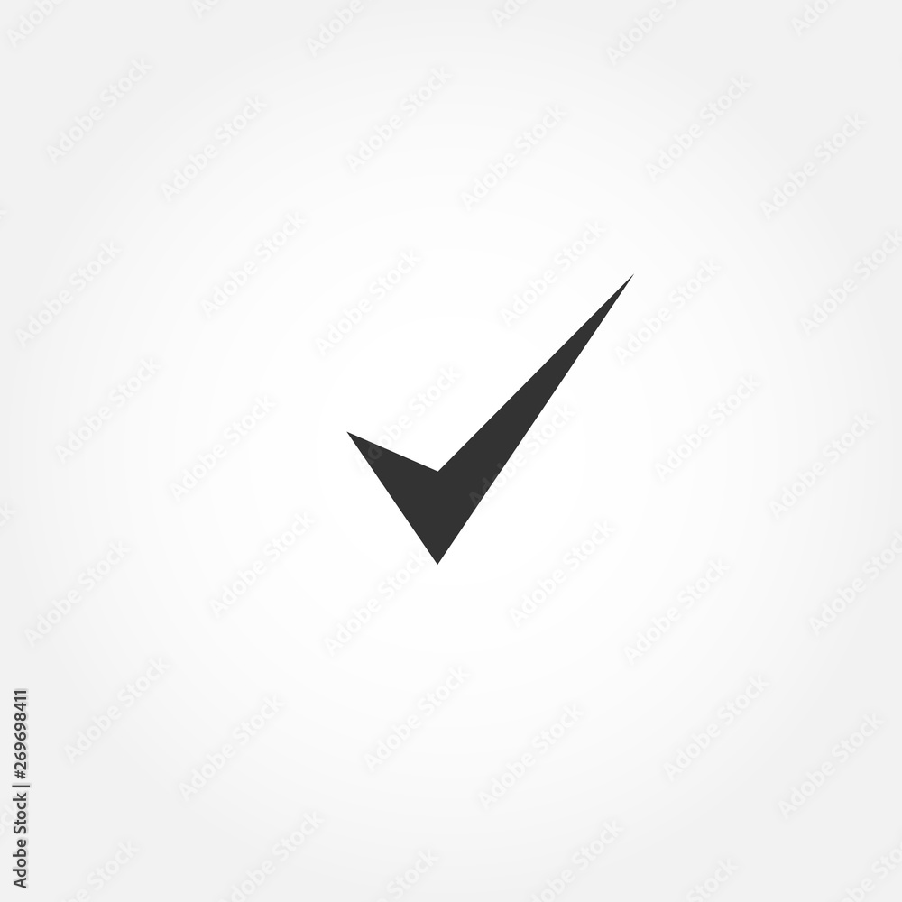Check vector icon on white background Check vector icon on white background