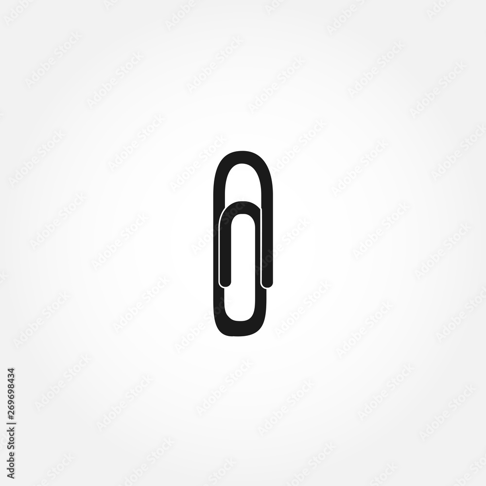 paper clip vector icon on white background paper clip vector icon on white background