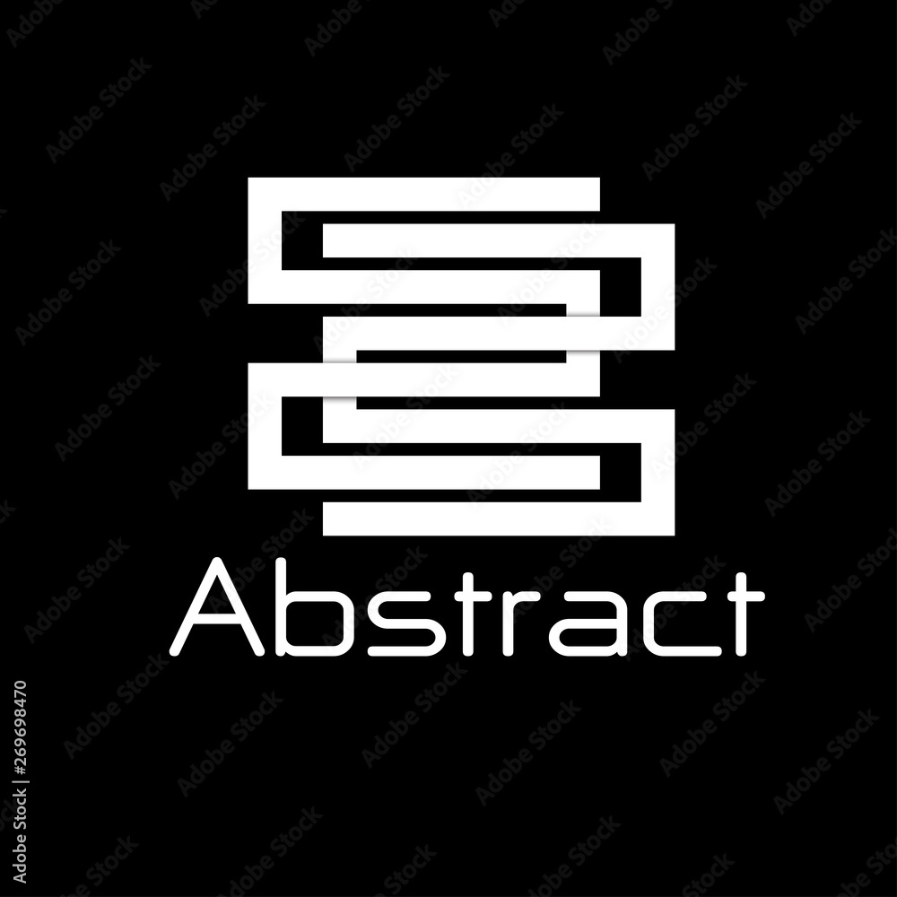 Fototapeta Abstract logo on a black background