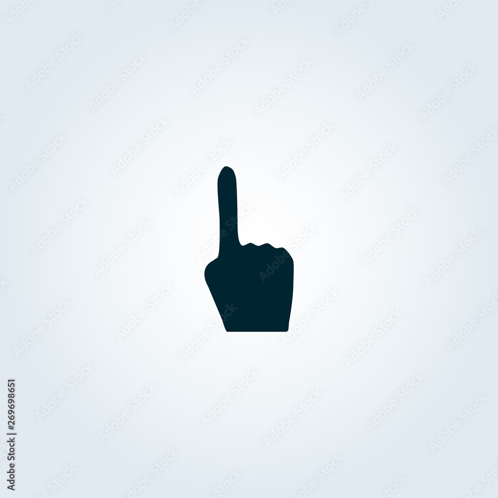 Hand vector icon, forefinger vector illustration on blank background Hand vector icon, forefinger vector illustration on blank background