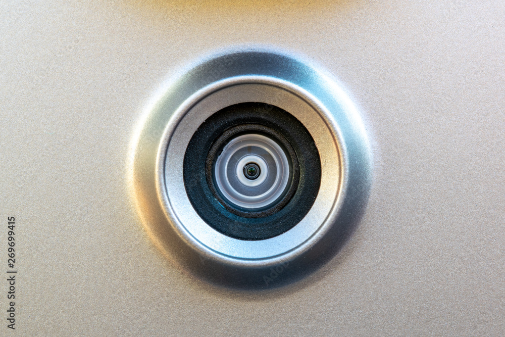Macro close-up of a small digital camera, part of a camera image distance vision safety system on a modern remote controlled quadcopter drone. Macro close-up of a small digital camera, part of a camera image distance vision safety system on a modern remote controlled quadcopter drone.