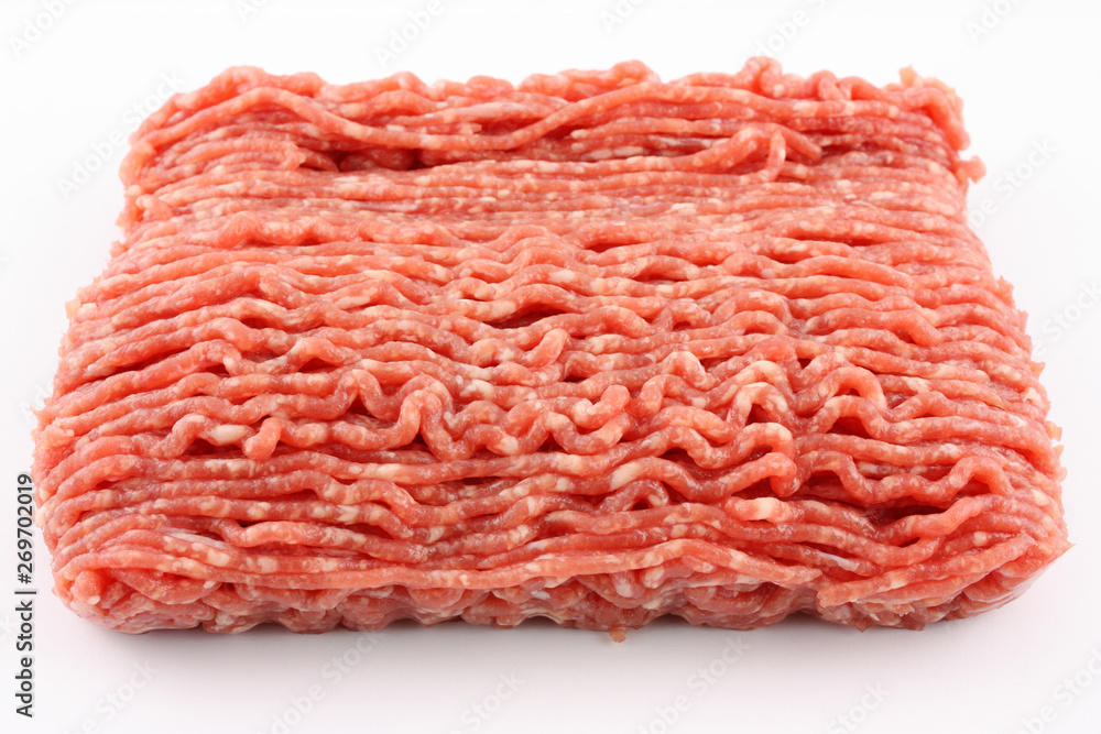 raw minced beef isolated on white background raw minced beef isolated on white background