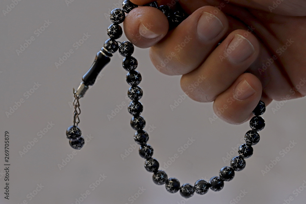 Rosary in the hands of a muslim Rosary in the hands of a muslim