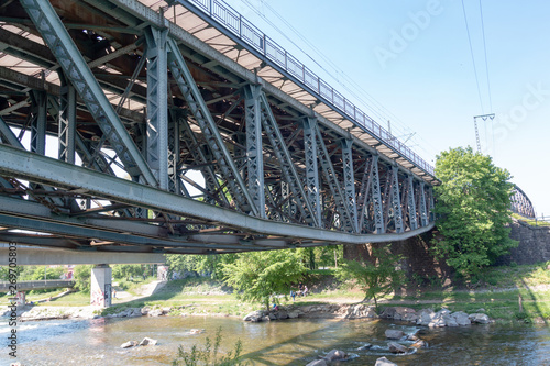 Farm bridge over the river