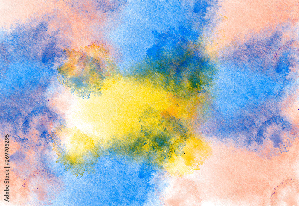 Background of watercolor paint stains. brush strokes.