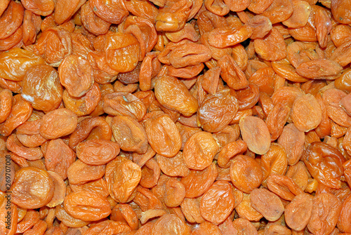Dried apricots. Eastern sweets. Background image