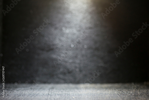 White smoke spotlight with black background photo