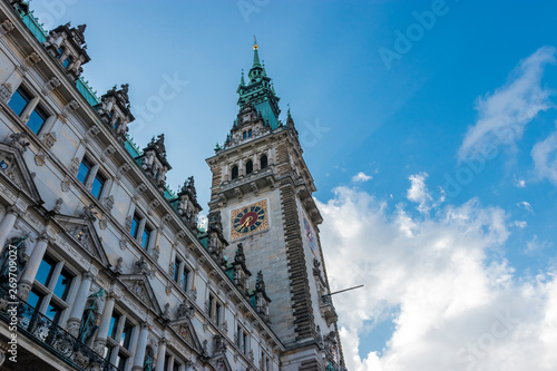 Hamburg city with it's city hall in Germany