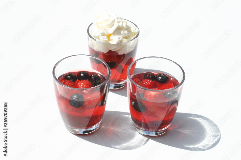 Götterspeise mit Obst Götterspeise mit Obst