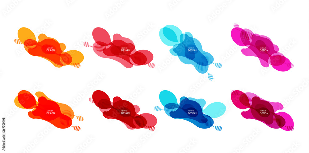Gradient geometric banners with flowing liquid shapes. Dynamic Fluid design for logo, flyers or presentstion. Abstract vector background Gradient geometric banners with flowing liquid shapes. Dynamic Fluid design for logo, flyers or presentstion. Abstract vector background
