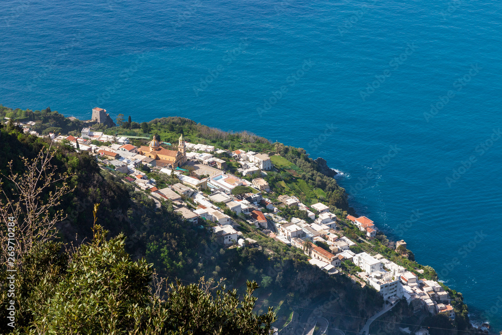 Path of the god  called Sentiero Degli Dei at Amalfi Coast. Italy