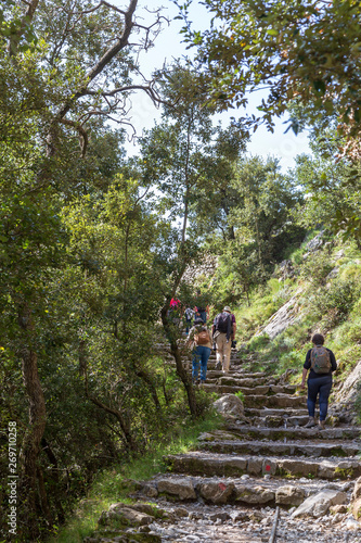 Path of the god called Sentiero Degli Dei at Amalfi Coast. Italy