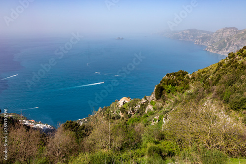 Path of the god called Sentiero Degli Dei at Amalfi Coast. Italy