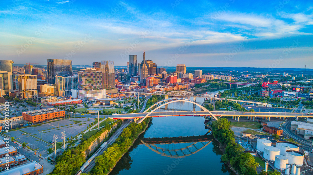 Nashville, Tennessee, USA Skyline Aerial