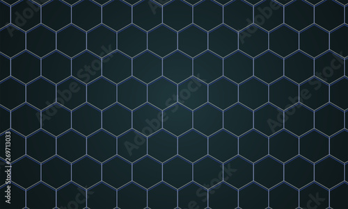 Abstract yellow light arrow on black with hexagon mesh design modern luxury futuristic technology background vector illustration.