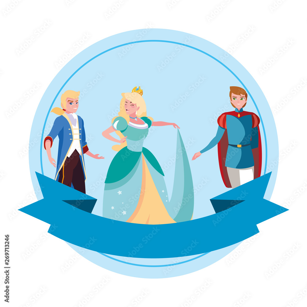 beautiful princess with princes of tales characters beautiful princess with princes of tales characters