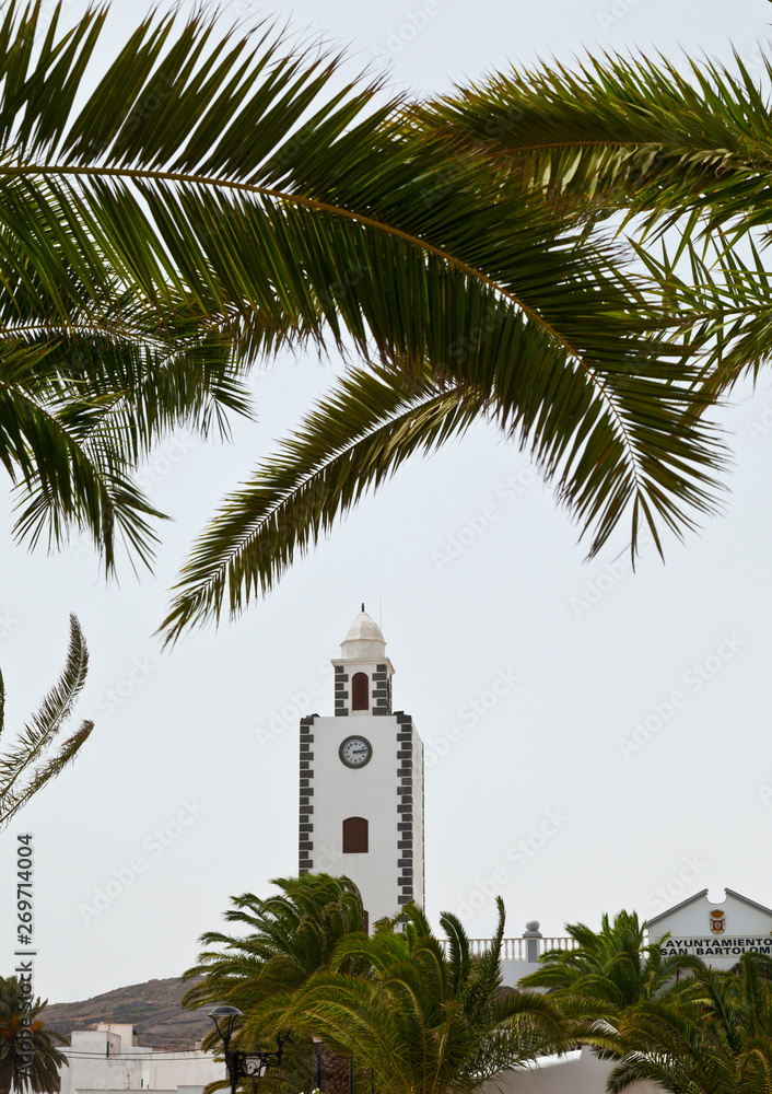 Iglesia. Pueblo San Bartolomé. Isla Lanzarote. Provincia Las Palmas. Islas Canarias. España